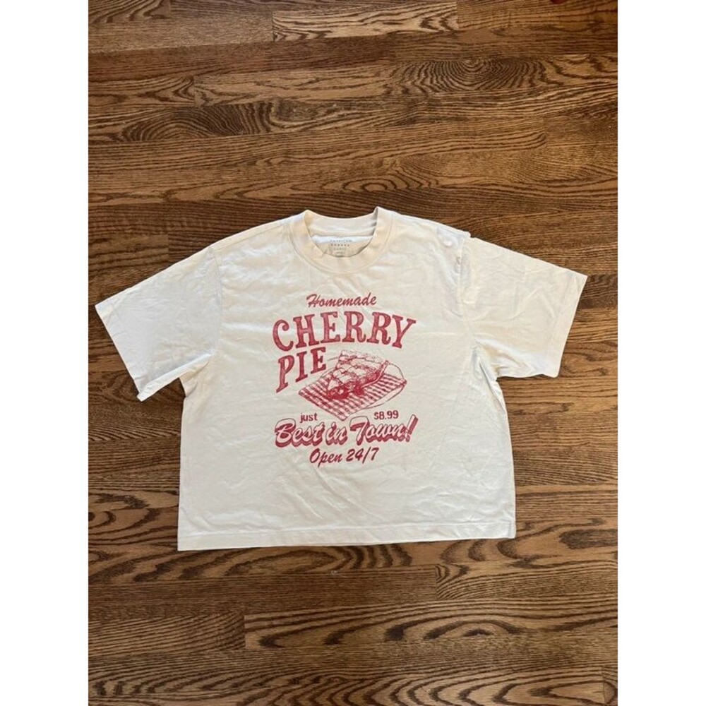 AE Boxy Americana Graphic T-Shirt Small 100% Cotton